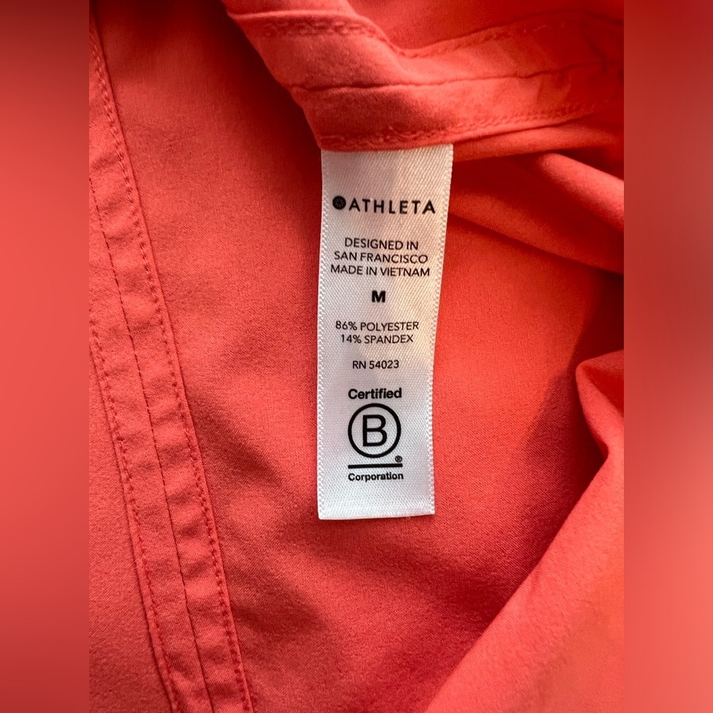 Athleta Orange Vest Tank Top Size medium - Picture 7 of 8